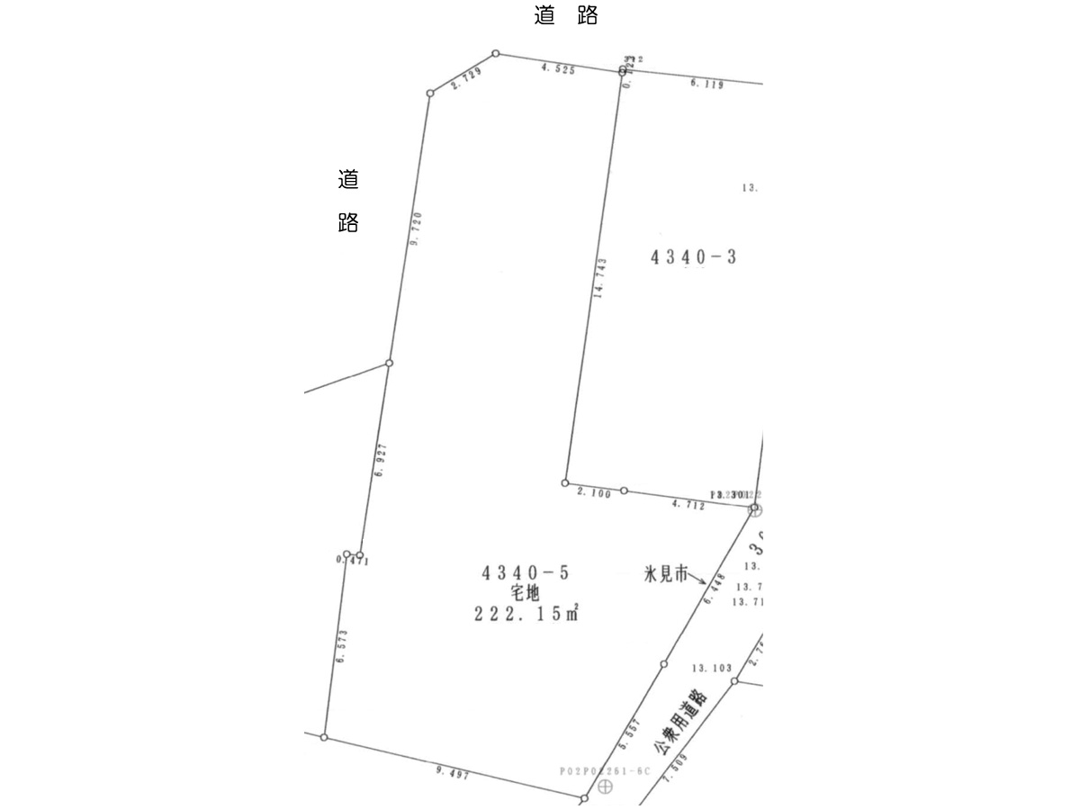《測量図》氷見市幸町売地